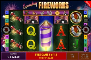 Expanding Fireworks Free Spins Win