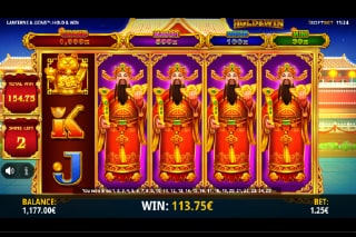 Lanterns and Lions Free Spins Win