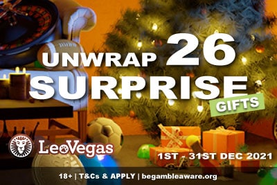 Leo Vegas Casino Christmas Promo - Grab 26 Surprise Gifts
