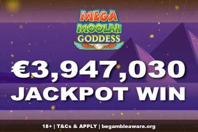 Microgaming Mega Moolah Goddess Slot Jackpot Win