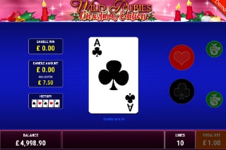 Wild Rubies Christmas Edition Slot Gamble Feature