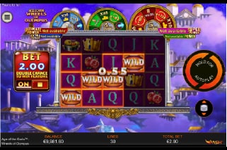 Age of the Gods Wheels of Olympus Slot Wilds Win