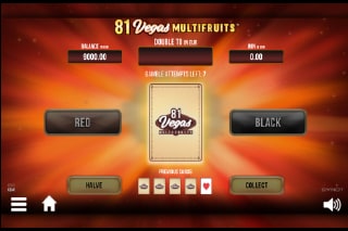 81 Vegas Multifruits Gamble Feature