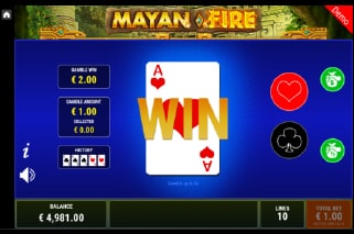 Mayan Fire Gamble Feature