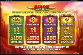 Bison Bonanza Free Spins Pick