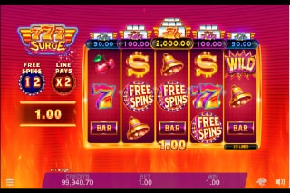777 Surge Free Spins Bonus Game