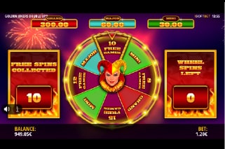 Golden Jokers Double Up Bonus Wheel