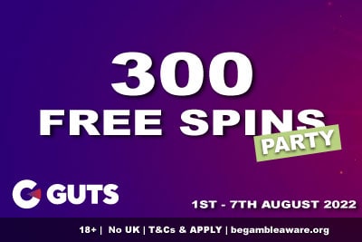 GUTS Casino 300 Free Spins Party