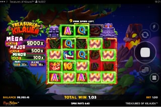 Treasures of Kilauea Free Spins Bonus Game