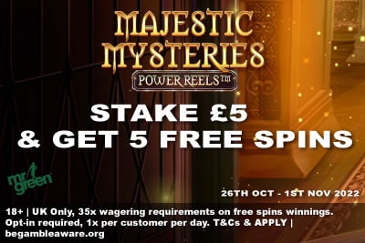 Get Your Mr Green Casino Free Spins - Oct 2022