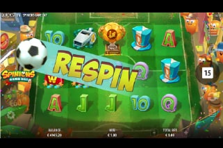 Spinions Game Day Slot Respins Feature
