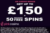 Pink Casino UK Bonus with 50 Wager Free Spins
