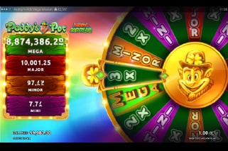 Paddy's Pot Mega Moolah Jackpot Wheel