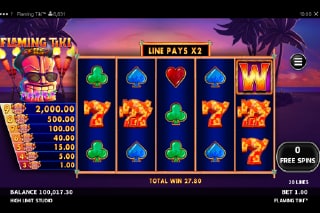 Flaming Tiki Bonus Win