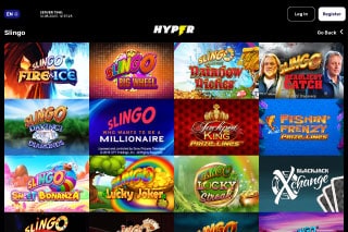 Hyper Casino Slingo Games Selection