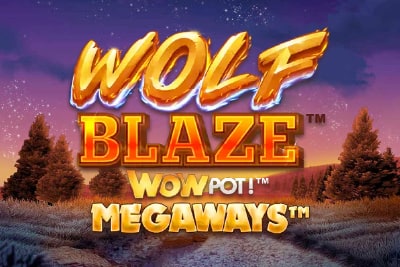 Wolf Blaze Wowpot Megaways Mobile Slot Logo