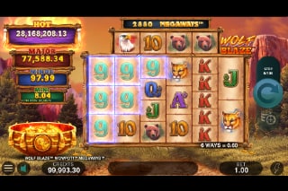 Wolf Blaze Wowpot Megaways Slot Win