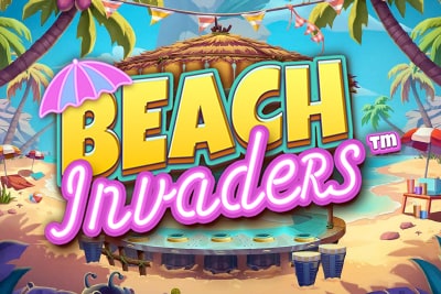 Beach Invaders Slot Logo