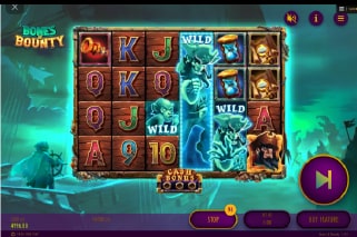 Bones & Bounty Stacked Wild Respin Feature