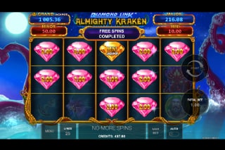 Diamond Link Almighty Kraken Bonus Game