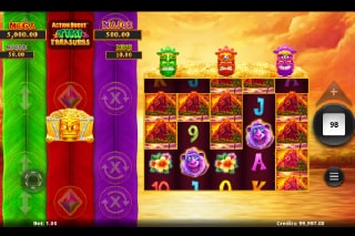 Action Boost Tiki Treasures Mobile Slot Game