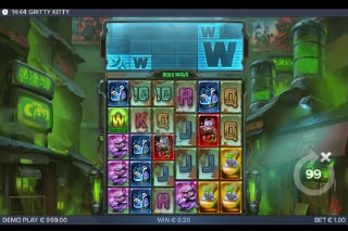 Gritty Kitty of Nitropolis Mobile Slot Game
