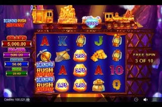 Diamond Rush Express Free Spins Bonus