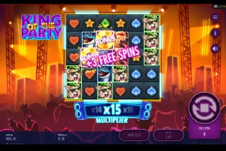 King Of The Party Free Spins Bonus with Multipliers