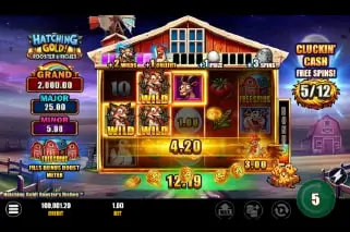 Hatching Gold Roosters Riches Free Spins