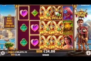 Heroic Spins Expanding Wilds Win