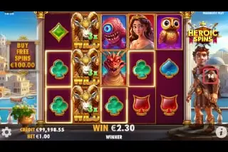 Heroic Spins Mobile Slot Game With Wild Multipliers