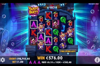 Vampy Party Free Spins Bonus Win