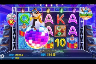 Penguins Christmas Party Time Free Spins Win