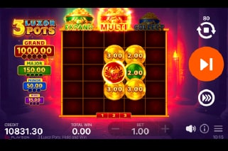 3 Luxor Pots Coin Collect