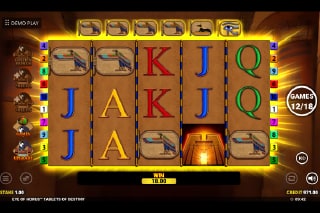 Eye of Horus Tablets of Destiny Free Spins Win