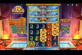 10 Pharaohs Free Spins Bonus