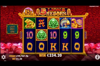 5 Lions Reborn Free Spins Bonus