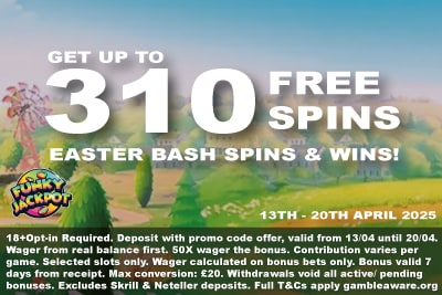 Funky Jackpot Free Spins Bonus - Easter Bash Promotion