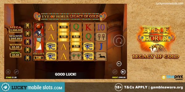 Blueprint Gaming Eye of Horus Legacy of Gold Slot Preview