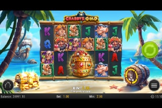 Crabbys Gold Mobile Slot Game with Mega Wilds