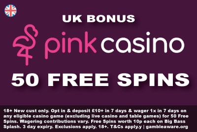 Pink Casino Free Spins Bonus UK