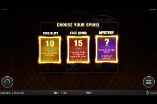 Fire Joker Blitz Bonus Choice