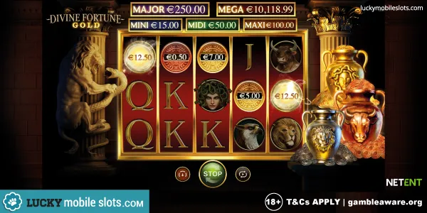 NetEnt Divien Fortune Gold Slot Base Game Preview